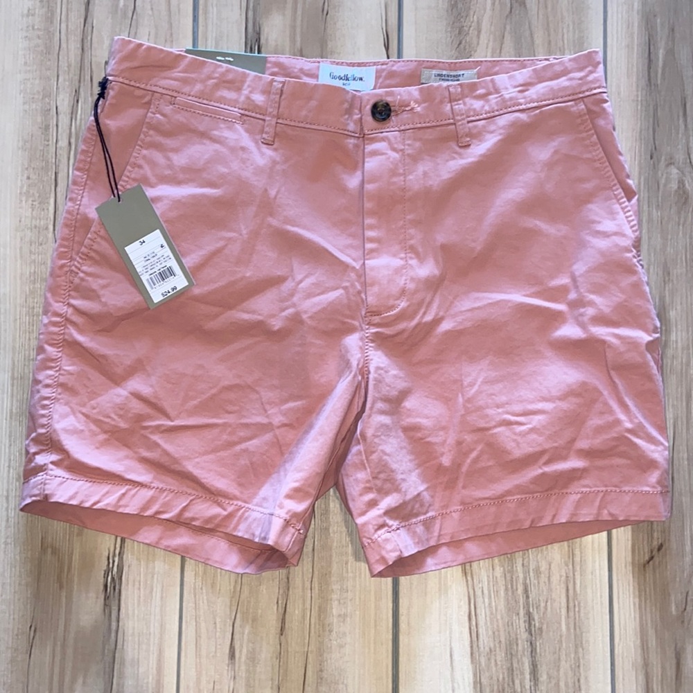 Men’s Goodfellow & Co Linden Flat-Front Shorts Various Sizes 6” inseam